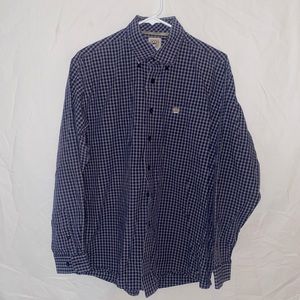 Cinch Plaid Western Button Down Shirt - Blue Checkered - Sz Medium